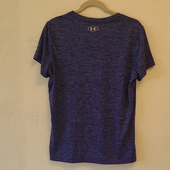 Under Armour Women's Blue Heather Short Sleeve Top - Picture 7 of 7